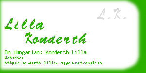 lilla konderth business card